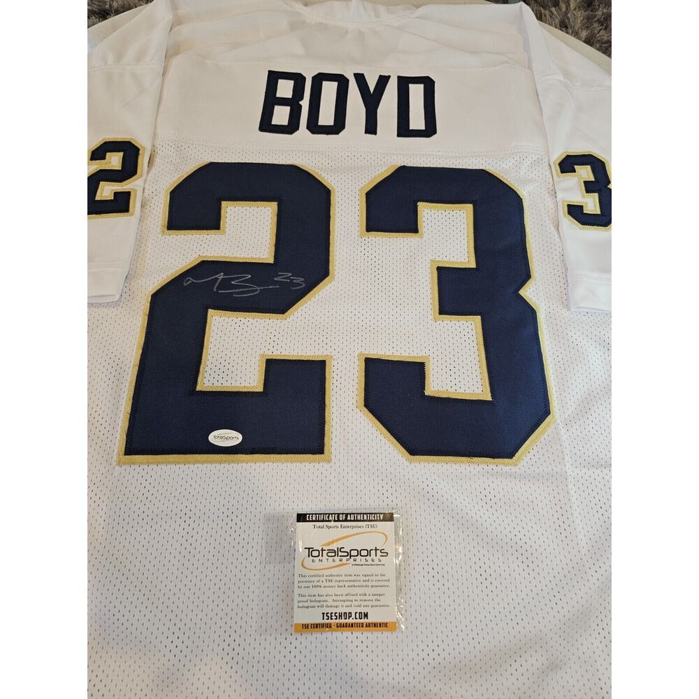 Tyler Boyd Autographed/Signed Jersey Beckett COA White Custom Jersey